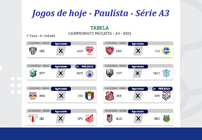 jogos paulista hoje